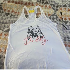 Dolly Parton racerback tank top